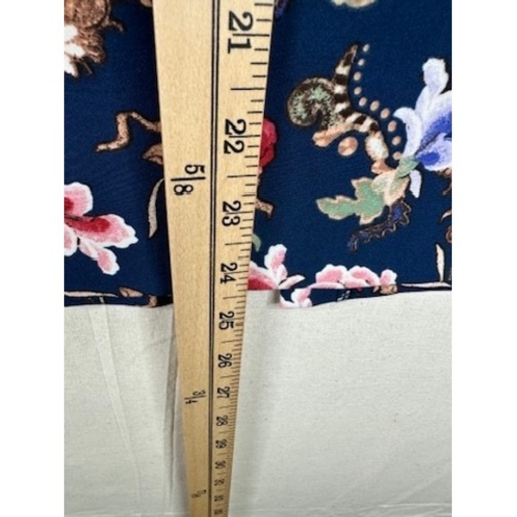 Philosophy Republic Womens Straight Pencil Skirt Blue Floral Printed‎ Size 6 - Picture 5 of 6
